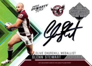 2012 NRL Dynasty Medallist Signature - AWS3 Glenn Stewart Manly Sea Eagles