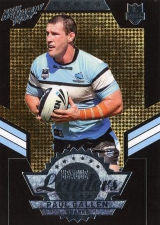2012 NRL Dynasty Black League Leader - LLB04 Paul Gallen Cronulla Sharks