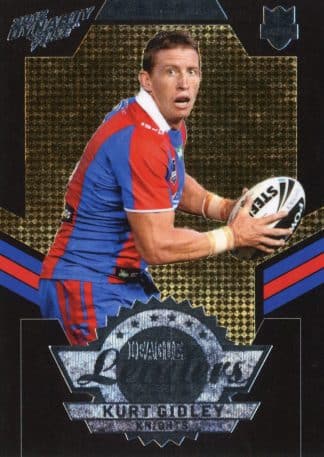 2012 NRL Dynasty Black League Leader - LLB08 Kurt Gidley Newcastle Knights