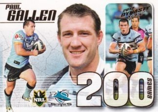 2012 NRL Dynasty Case Card - CC29 Paul Gallen Cronulla Sharks