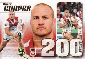 2012 NRL Dynasty Case Card - CC30 Matt Cooper St George Dragons