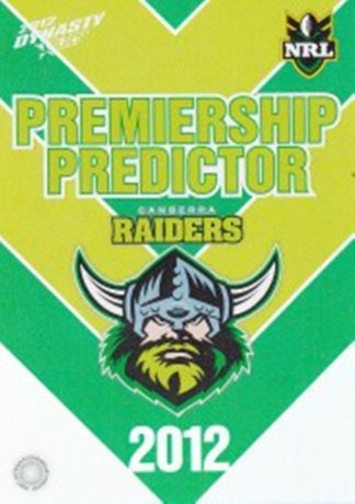 2012 NRL Dynasty Premiership Predictor - PC02 Canberra Raiders