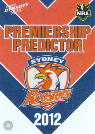 2012 NRL Dynasty Premiership Predictor - PC14 Sydney Roosters