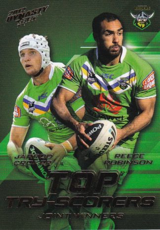 2012 NRL Dynasty Top Try Scorer - TT02 Croker & Robinson Canberra Raiders