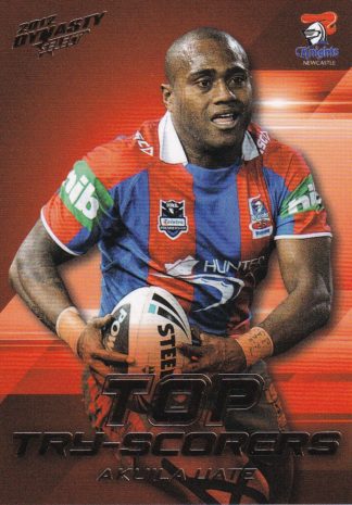 2012 NRL Dynasty Top Try Scorer - TT08 Akuila Uate Newcastle Knights
