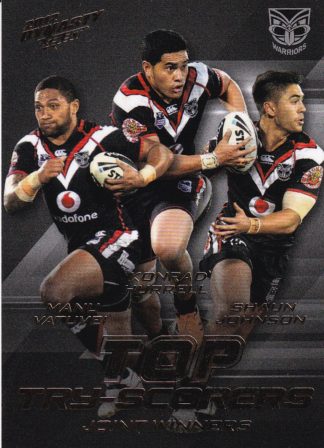 2012 NRL Dynasty Top Try Scorer - TT15 Johnson & Hurrell & Vatuvei Warriors