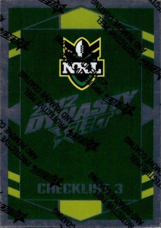 2012 NRL Dynasty Upside Down Silver Parallel - USP003 Checklist #3