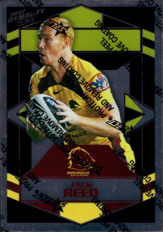 2012 NRL Dynasty Upside Down Silver Parallel - USP013 Jack Reed Brisbane Broncos