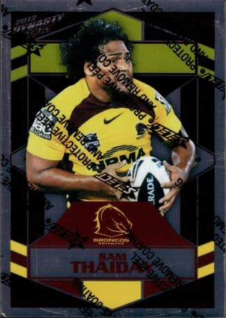 2012 NRL Dynasty Upside Down Silver Parallel - USP015 Sam Thaiday Brisbane Broncos