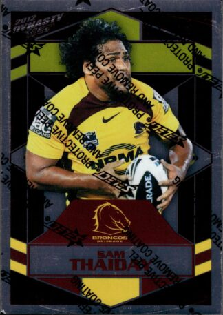 2012 NRL Dynasty Upside Down Silver Parallel - USP015 Sam Thaiday Brisbane Broncos