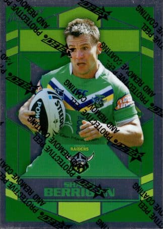 2012 NRL Dynasty Upside Down Silver Parallel - USP017 Shaun Berrigan Canberra Raiders