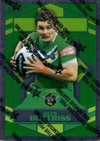 2012 NRL Dynasty Upside Down Silver Parallel - USP018 Glen Buttriss Canberra Raiders