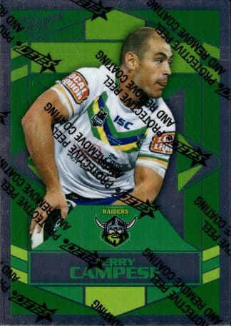 2012 NRL Dynasty Upside Down Silver Parallel - USP019 Terry Campese Canberra Raiders