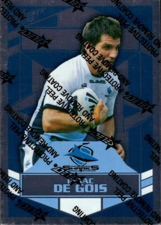 2012 NRL Dynasty Upside Down Silver Parallel - USP043 Isaac De Gois Cronulla Sharks
