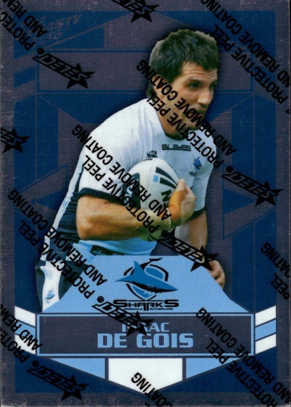 2012 NRL Dynasty Upside Down Silver Parallel - USP043 Isaac De Gois Cronulla Sharks