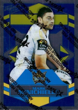 2012 NRL Dynasty Upside Down Silver Parallel - USP060 Mark Minichiello Gold Coast Titans