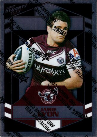 2012 NRL Dynasty Upside Down Silver Parallel - USP072 Jamie Lyon Manly Sea Eagles