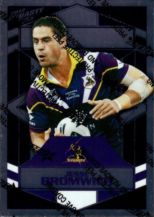 2012 NRL Dynasty Upside Down Silver Parallel - USP077 Jesse Bromwich Melbourne Storm