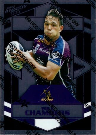 2012 NRL Dynasty Upside Down Silver Parallel - USP078 Will Chambers Melbourne Storm