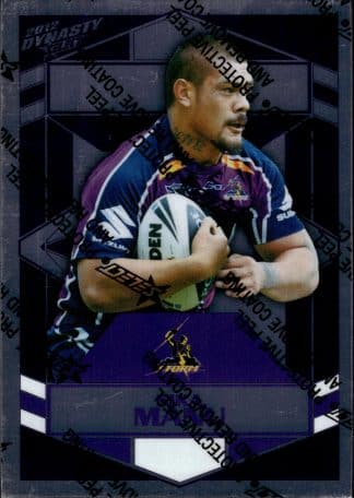 2012 NRL Dynasty Upside Down Silver Parallel - USP084 Sika Manu Melbourne Storm