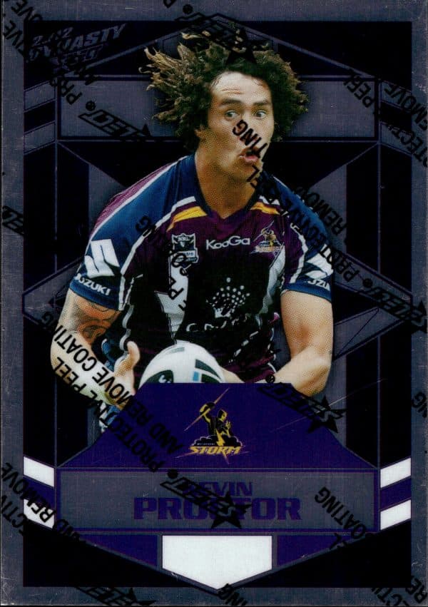 2012 NRL Dynasty Upside Down Silver Parallel - USP085 Kevin Proctor Melbourne Storm