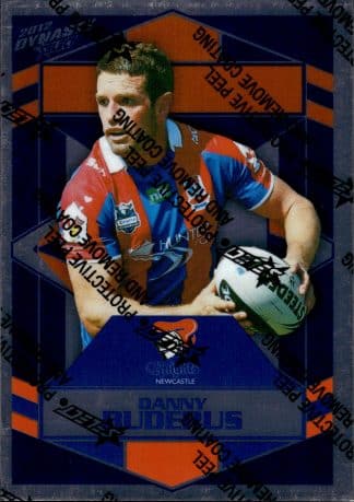 2012 NRL Dynasty Upside Down Silver Parallel - USP090 Danny Buderus Newcastle Knights