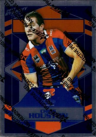 2012 NRL Dynasty Upside Down Silver Parallel - USP095 Chris Houston Newcastle Knights