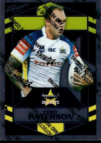 2012 NRL Dynasty Upside Down Silver Parallel - USP103 Cory Paterson North Qld Cowboys