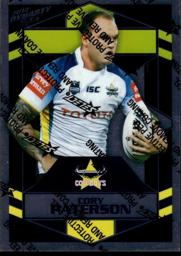 2012 NRL Dynasty Upside Down Silver Parallel - USP103 Cory Paterson North Qld Cowboys