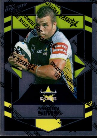 2012 NRL Dynasty Upside Down Silver Parallel - USP107 Ashton Sims North Qld Cowboys