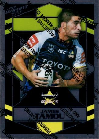 2012 NRL Dynasty Upside Down Silver Parallel - USP108 James Tamou North Qld Cowboys