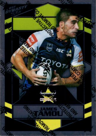 2012 NRL Dynasty Upside Down Silver Parallel - USP108 James Tamou North Qld Cowboys