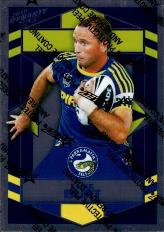 2012 NRL Dynasty Upside Down Silver Parallel - USP113 Luke Burt Parramatta Eels
