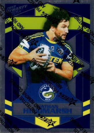 2012 NRL Dynasty Upside Down Silver Parallel - USP115 Nathan Hindmarsh Parramatta Eels