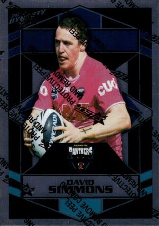 2012 NRL Dynasty Upside Down Silver Parallel - USP133 David Simmons Penrith Panthers