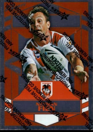 2012 NRL Dynasty Upside Down Silver Parallel - USP138 Nathan Fien St George Dragons