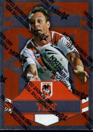 2012 NRL Dynasty Upside Down Silver Parallel - USP138 Nathan Fien St George Dragons