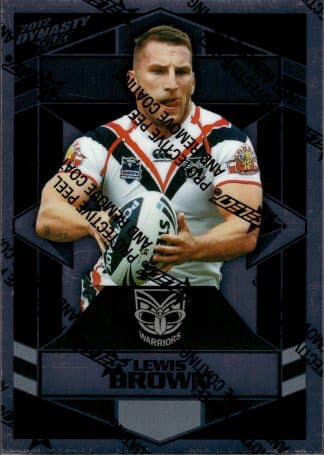 2012 NRL Dynasty Upside Down Silver Parallel - USP173 Lewis Brown Warriors