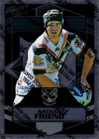 2012 NRL Dynasty Upside Down Silver Parallel - USP174 Nathan Friend Warriors
