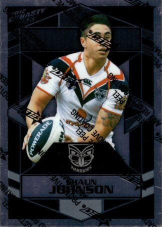 2012 NRL Dynasty Upside Down Silver Parallel - USP175 Shaun Johnson Warriors