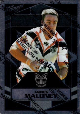 2012 NRL Dynasty Upside Down Silver Parallel - USP178 James Maloney Warriors