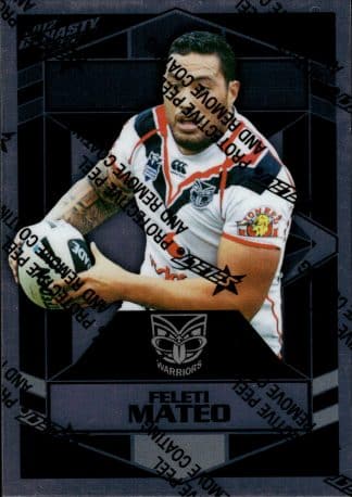 2012 NRL Dynasty Upside Down Silver Parallel - USP180 Feleti Mateo Warriors