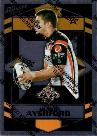 2012 NRL Dynasty Upside Down Silver Parallel - USP185 Blake Ayshford Wests Tigers