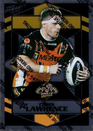 2012 NRL Dynasty Upside Down Silver Parallel - USP191 Chris Lawrence Wests Tigers