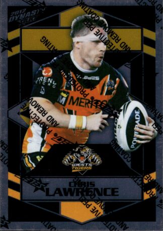 2012 NRL Dynasty Upside Down Silver Parallel - USP191 Chris Lawrence Wests Tigers
