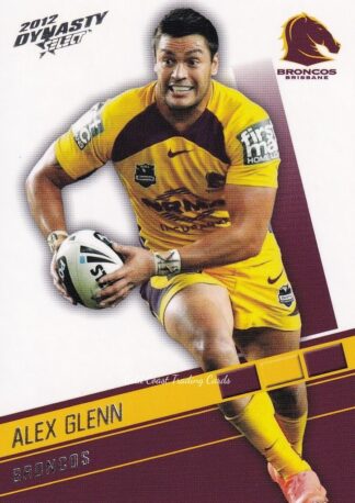 2012 NRL Dynasty Common Card - Base 007 Alex Glenn Brisbane Broncos