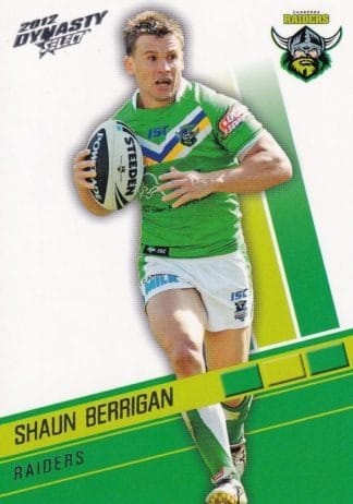 2012 NRL Dynasty Common Card - Base 017 Shaun Berrigan Canberra Raiders