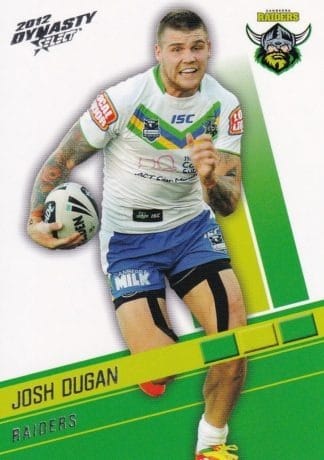 2012 NRL Dynasty Common Card - Base 021 Josh Dugan Canberra Raiders