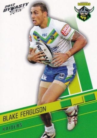 2012 NRL Dynasty Common Card - Base 022 Blake Ferguson Canberra Raiders