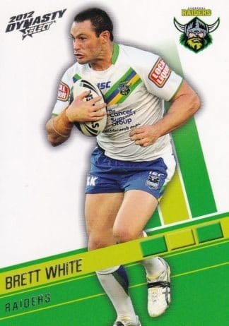 2012 NRL Dynasty Common Card - Base 028 Brett White Canberra Raiders